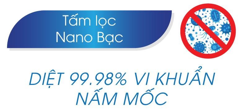 Tấm lọc Nano bạc tích hợp than hoạt tính dành cho quạt 6000M/6000D 10 tam loc nano bac
