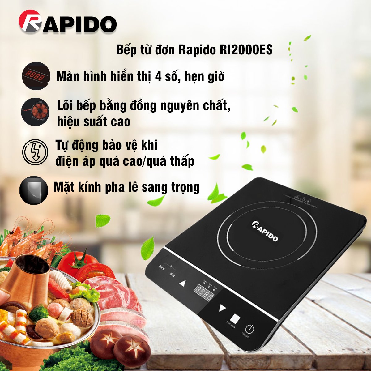 Bếp từ đơn Oddo RI2000ES 13 RI2000ES 1.1