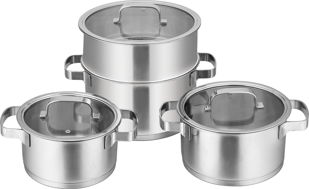 Bộ nồi inox 3 chiếc kèm xửng hấp Oddo RK182024S-2 5 RK182024S2 1 1