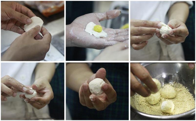 Làm bánh rán vừng bằng nồi chiên không dầu Oddo nhanh gọn ai cũng mê 2 banh ran vung bang noi chien khong dau