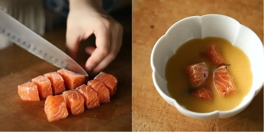 Trứng hấp cá Hồi đổi vị cùng nồi chiên không dầu Oddo 2 trung hap ca hoi