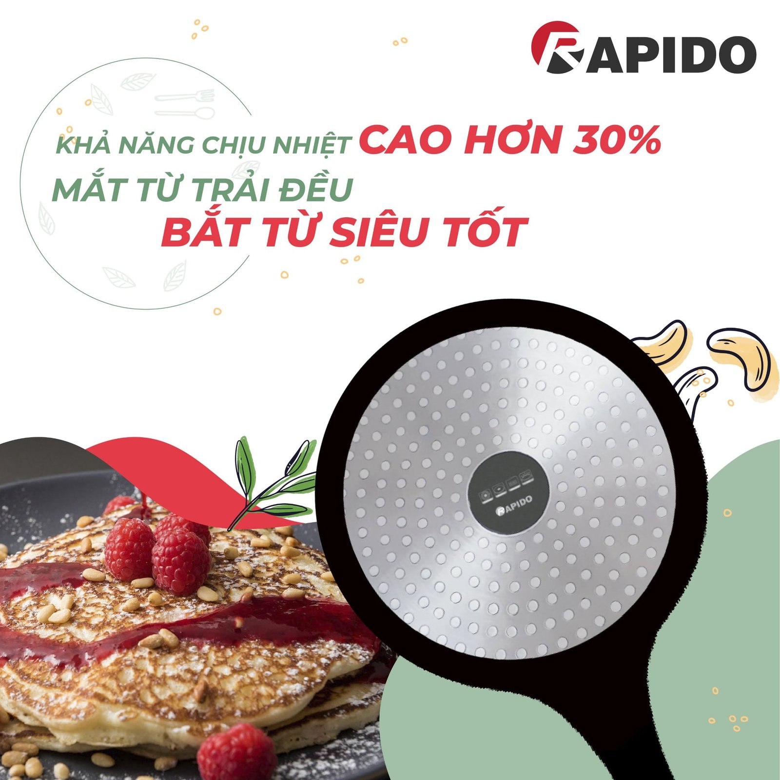 Chảo từ Oddo đáy chấm Teflon - Đỉnh cao nấu nướng những món chiên, xào 1 237823491 3585519051551820 3107466013864343451 n