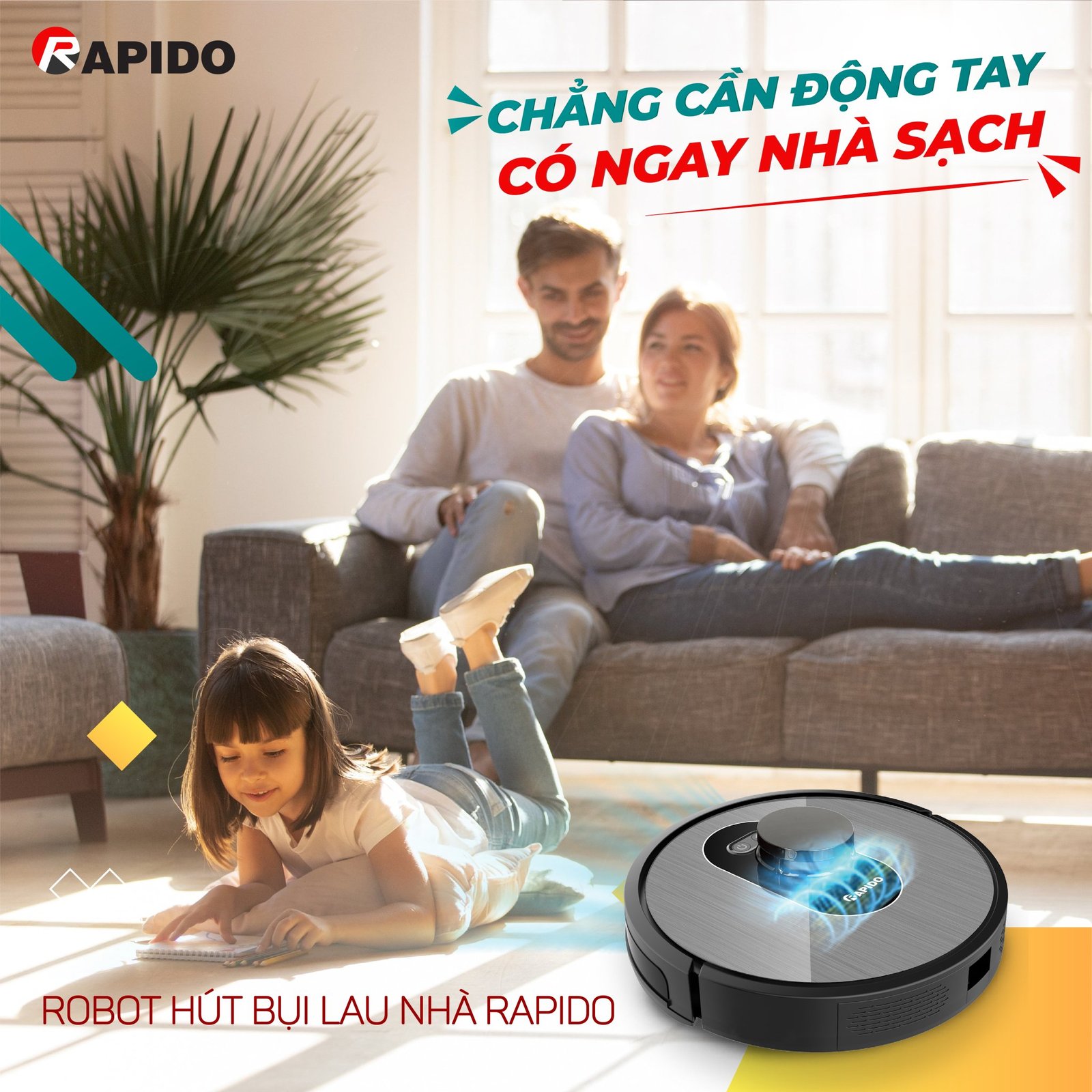 Những lợi ích tuyệt vời mà robot hút bụi lau nhà có thể mang lại 2 Robot hút bụi lau nhà Oddo mang lại cuộc sống thảnh thơi cho cả gia đình