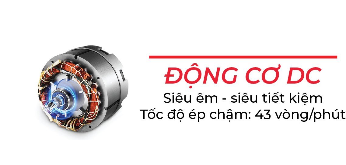 Máy ép chậm nhưng lại cực nhanh đến từ thương hiệu Oddo 2 dong co DC