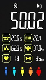 Cân sức khỏe thông minh Oddo RSB04-S (Có bluetooth) 6 man hinh mau