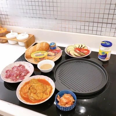 Chảo gang nướng Oddo RG24-RF tròn 12 chao gang nuong 1