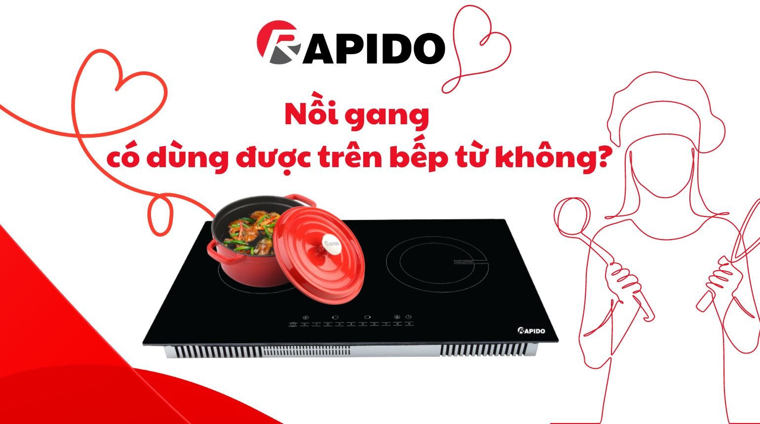 Nồi gang có dùng được trên bếp từ không