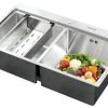 Chậu rửa bát inox 304 RS-8846-3ES (chậu đôi) 6 chậu rửa
