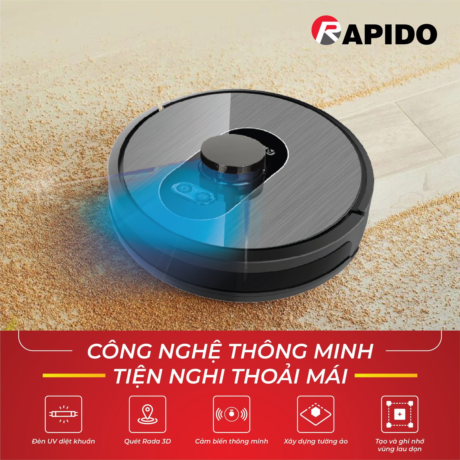 Top 5 sản phẩm dọn dẹp tốt nhất cho mọi gia đình 2 Robot Oddo trang bị nhiều tính năng công nghệ thông minh, phù hợp với các hộ gia đình