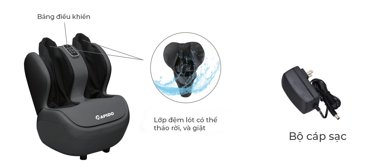 Máy massage chân Oddo RLM60 7 Máy massage chân Oddo RLM 60