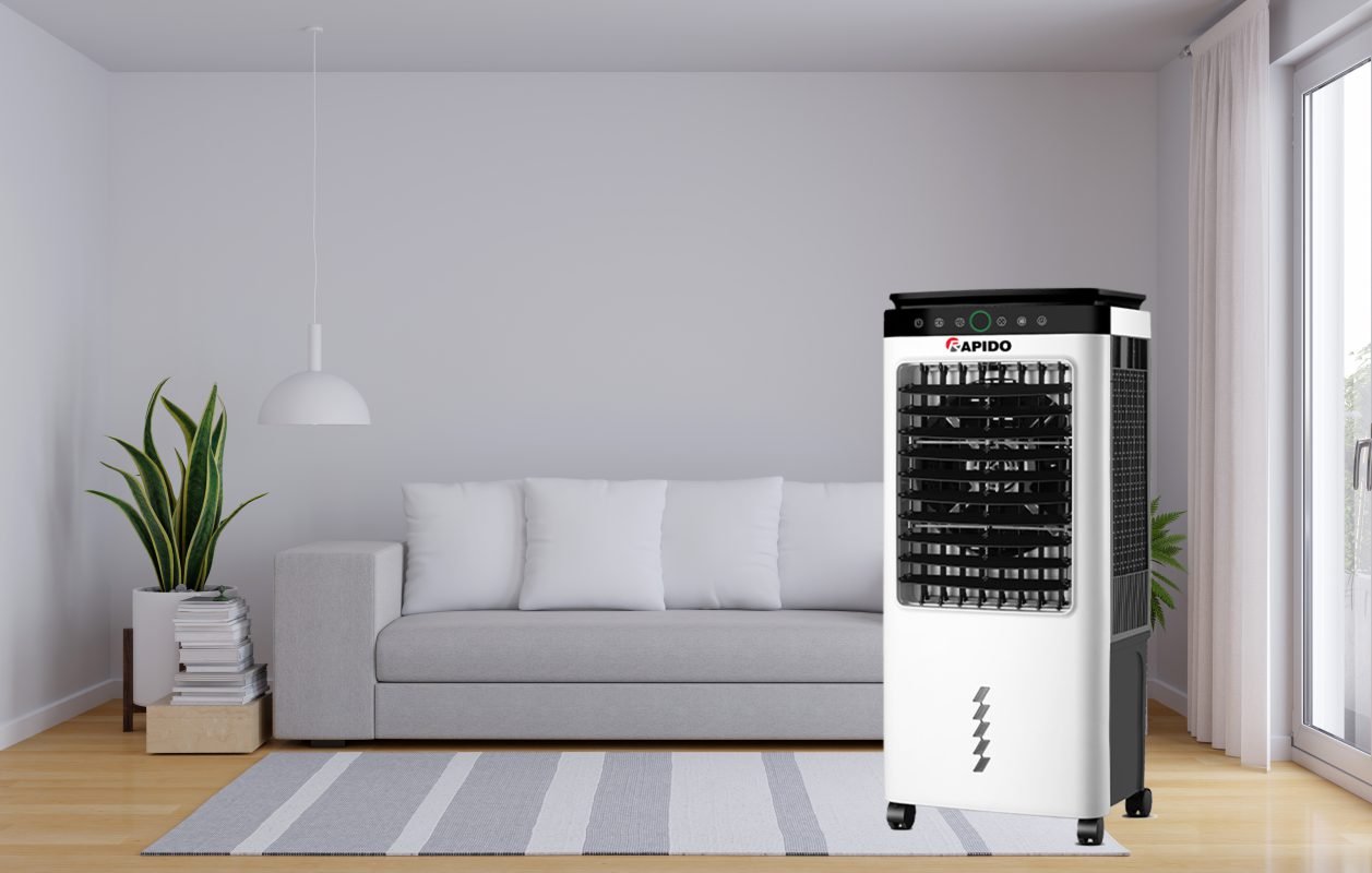 gray sofa white living room with copy space