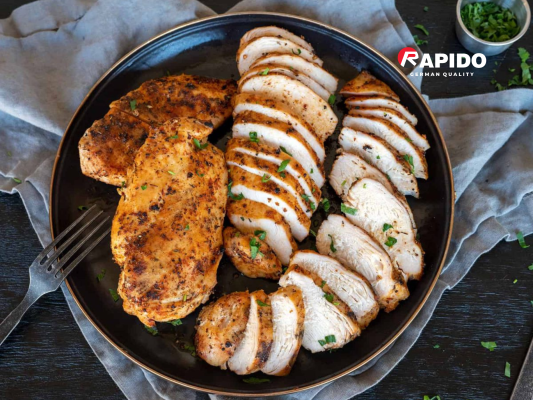 3 công thức giảm cân chế biến bằng nồi chiên không dầu từ ức gà 3 nồi chiên không dầu