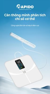 Cân sức khỏe thông minh Oddo RSB-06WS 8 Cân sức khỏe 8 điện cực Oddo RSB-06WS