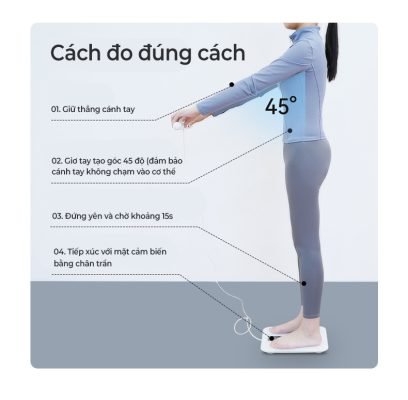 Cân sức khỏe thông minh Oddo RSB-06WS 18 Cân sức khỏe 8 điện cực Oddo RSB-06WS