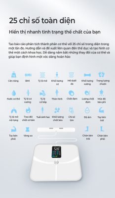 Cân sức khỏe thông minh Oddo RSB-06WS 12 Cân sức khỏe 8 điện cực Oddo RSB-06WS