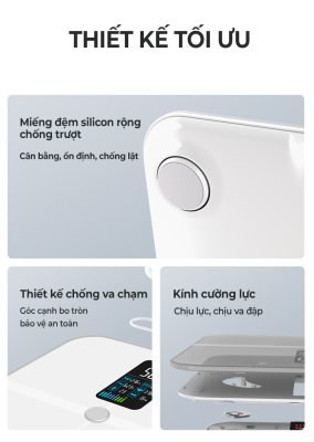 Cân sức khỏe thông minh Oddo RSB-06WS 17 Cân sức khỏe 8 điện cực Oddo RSB-06WS