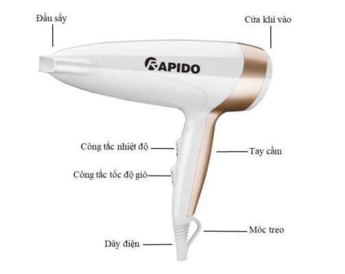 Máy sấy tóc RHD-2000P 8 May say toc trang 1