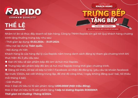 Trưng bếp tặng bếp