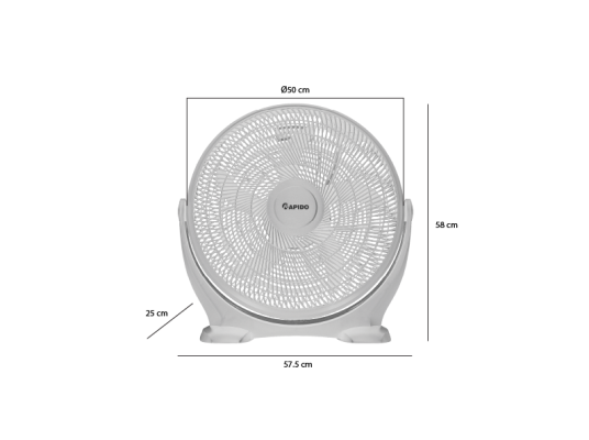 Quạt sàn Oddo RWF-20AFM 7 Quạt sàn RWF 20AFM
