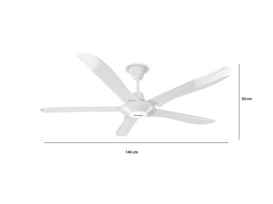 3 lý do nên và không nên mua quạt trần có đèn 3 Quạt trần 5 cánh RCF 5W White