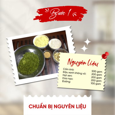 Cách làm xôi cốm chuẩn thu Hà Nội bằng nồi cơm điện 2 Artboard 2