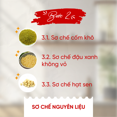 Cách làm xôi cốm chuẩn thu Hà Nội bằng nồi cơm điện 3 Artboard 2 copy