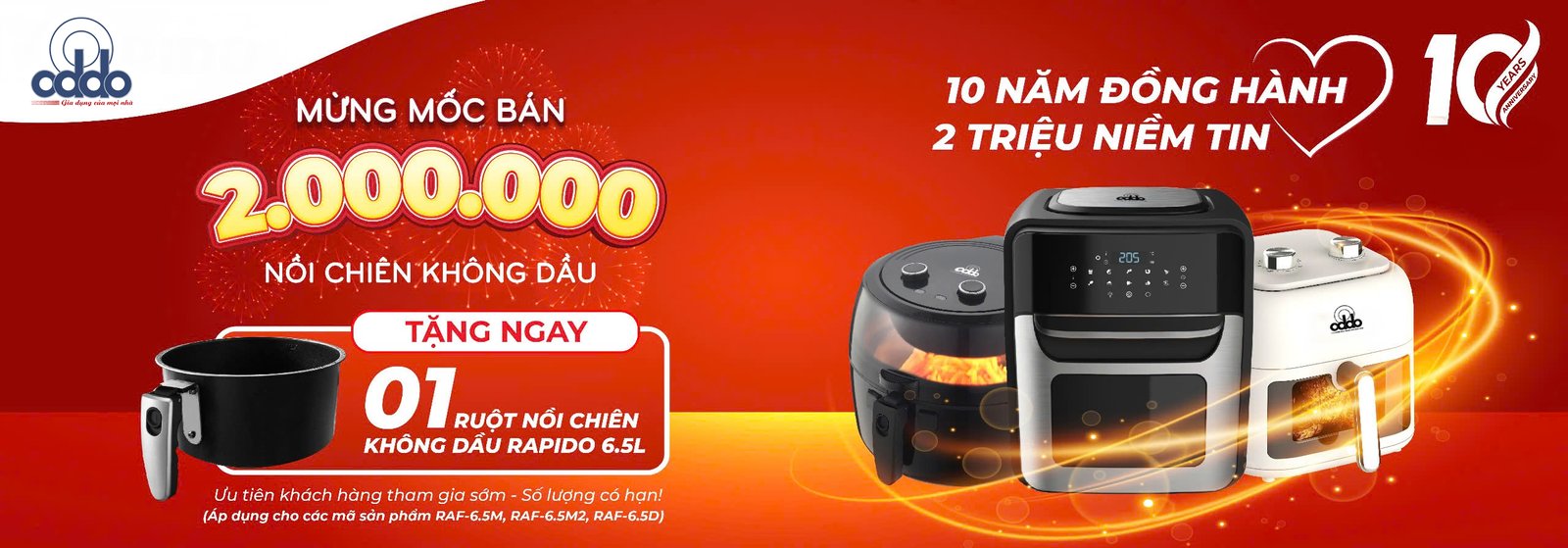 Tặng lòng nồi chiên miễn phí