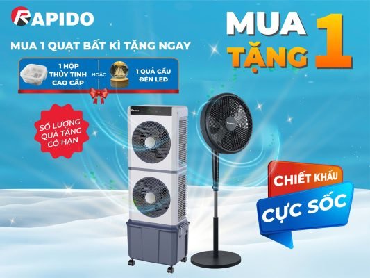 Mua 1 tặng 1 quạt Rapido