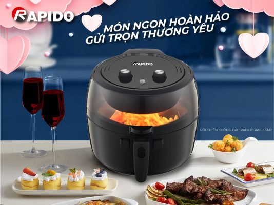 Oddo mừng mốc bán 2 triệu sản phẩm nồi chiên không dầu. 3 Nồi chiên không dầu Rapido