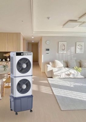 Quạt Đứng Hay Quạt Điều Hòa: Lựa Chọn Nào Tốt Nhất Cho Mùa Hè 2025? 3 Quạt điều hòa phù hợp với những phòng có diện tích lớn hoặc không gian mở.