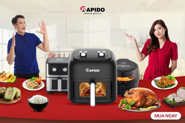 Oddo mừng mốc bán 2 triệu sản phẩm nồi chiên không dầu. 2 Nồi chiên không dầu Rapido